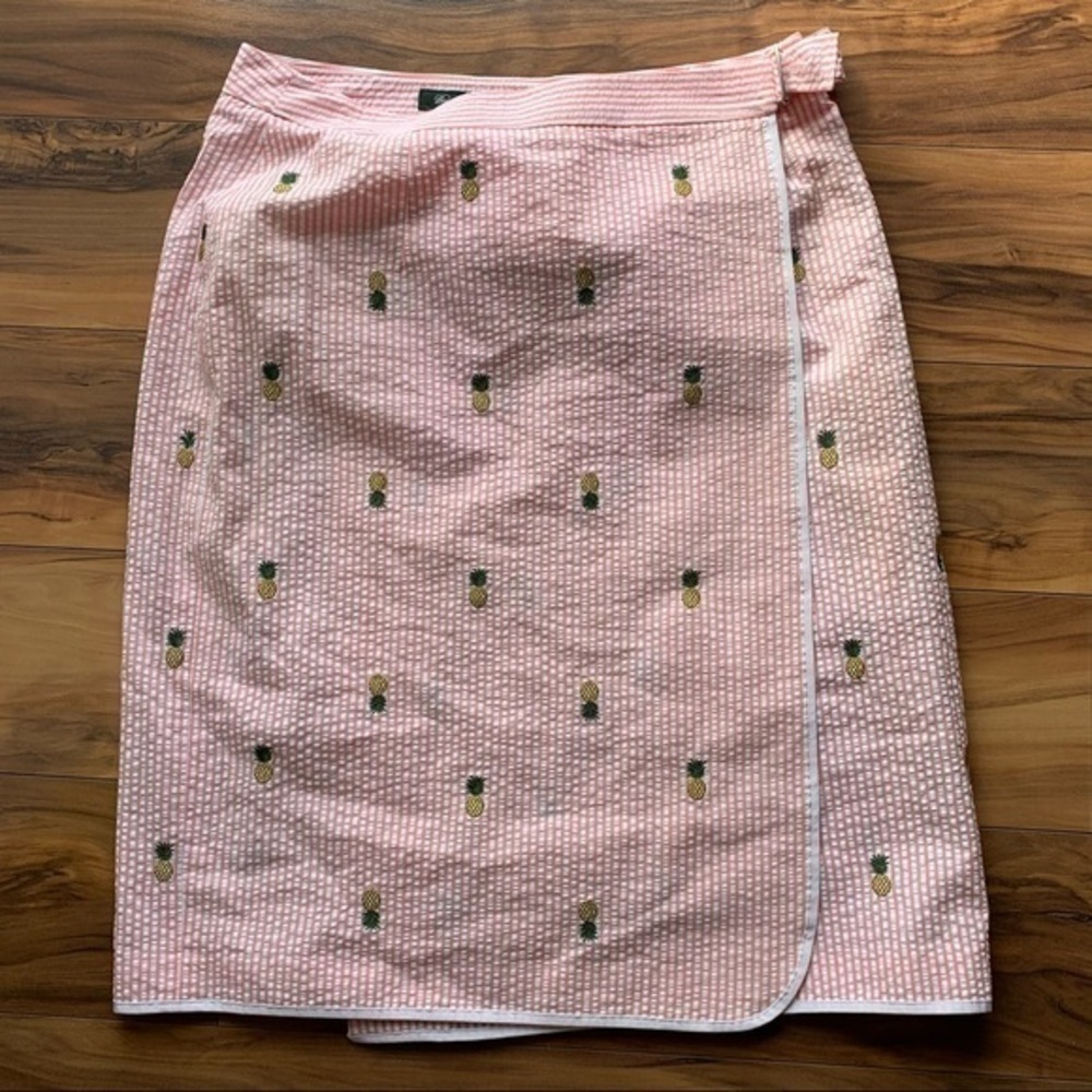 Brooks brothers pineapple 🍍 stripes wrap skirt 2